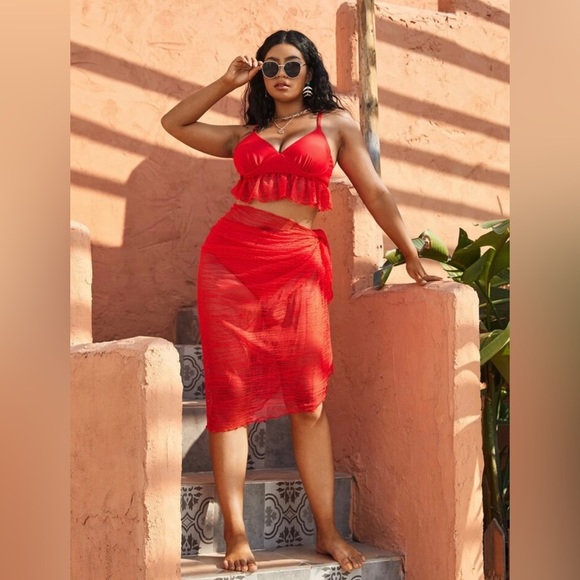SHEIN Other - 3 Piece Ruffle Swim Set